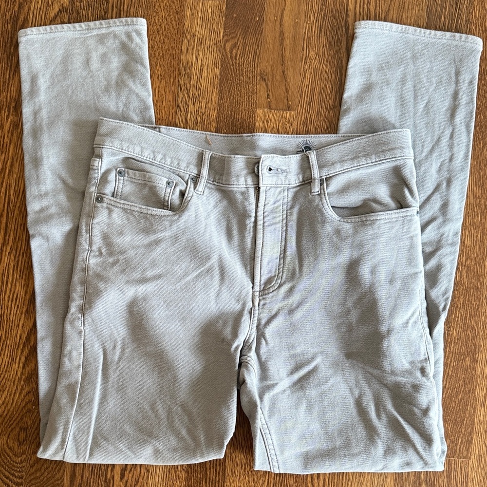 Faherty Light Gray Denim Pants jeans 32